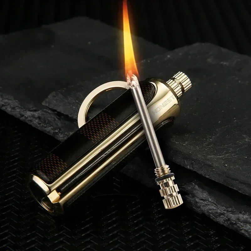 10000 Match Keychain Cigarette Lighter Kerosene Lighters Flame Torch Lighter Portable Metal Smoking Accessories New Gift For Men