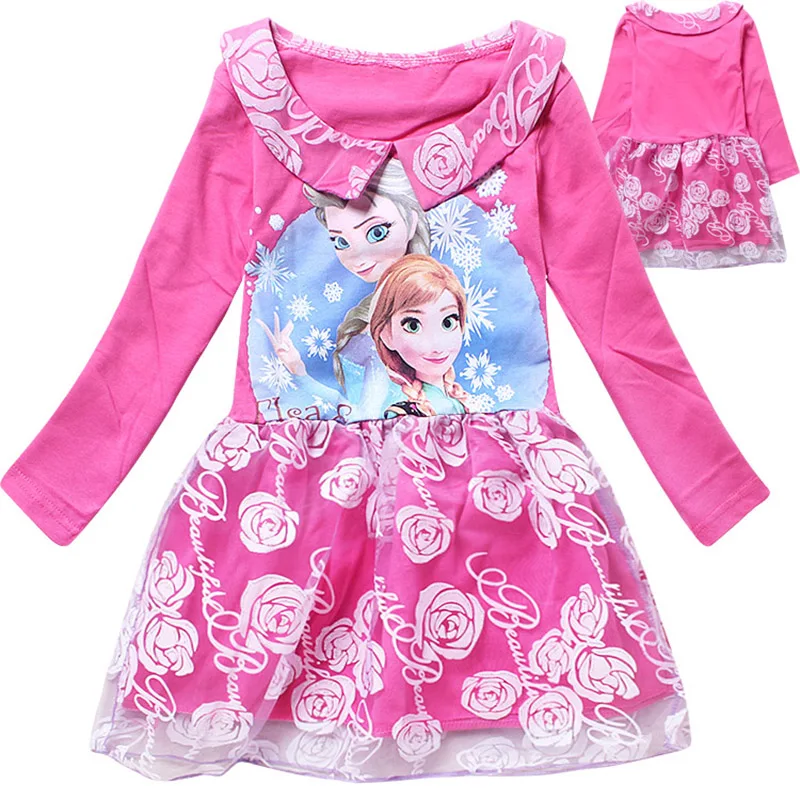 Frozen Girls Hoodies Sweatshirts Cotton 2024 Autumn Kids Clothes Cartoon Frozen Princess Children Hooded Clothing