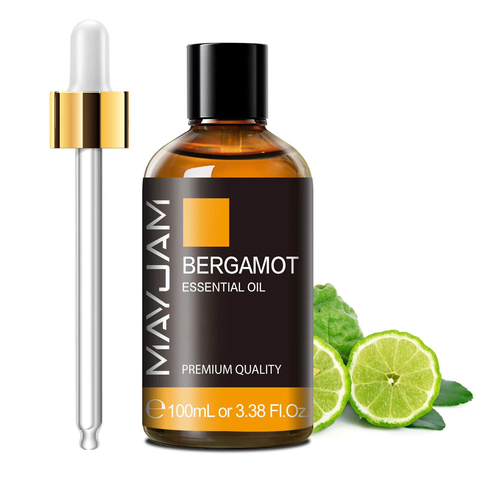 MAYJAM 100 ml pure etherische olie met glazen druppelaar, aromatherapie etherische oliën lavendel eucalyptus rozemarijn vanille aroma-olie