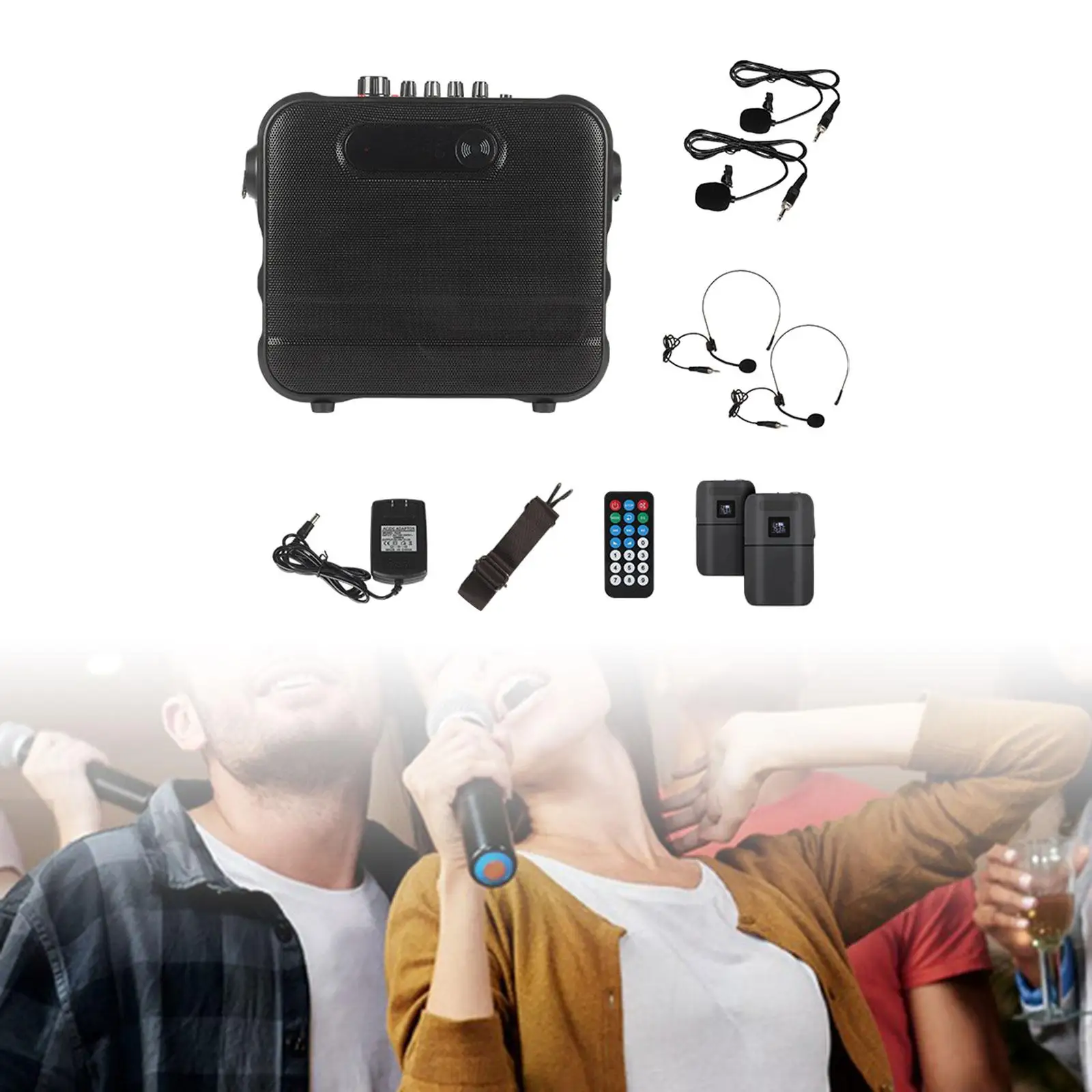 

Portable Karaoke Speaker Karaoke Machine Supports TF Card/USB, AUX in for Outdoor Home 6 7 8 9 10 11 12 Years Old Kids Party