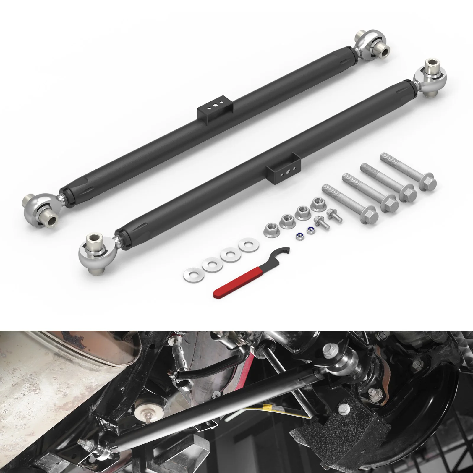 

BEVINSEE стальной нижний регулируемый рычаг задней подвески для Toyota 4Runner 2003-2024 заменяет 48720-35061