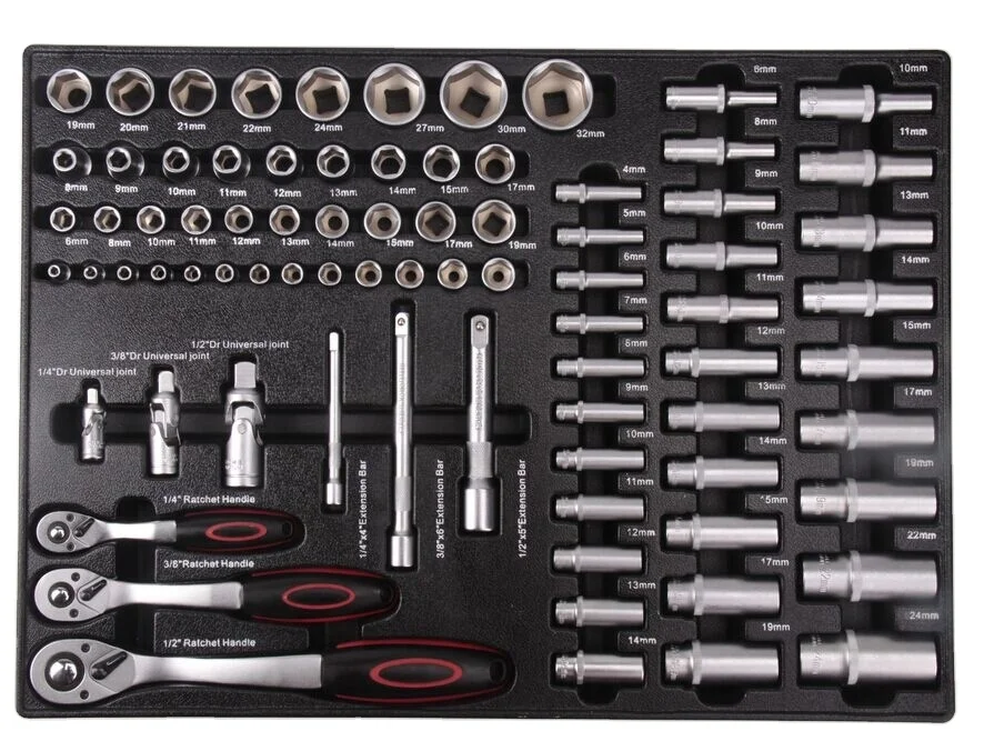 CAMDO  New herramientas gereedschap set 236 pcs automotive tools set,rolling tool cabinet box for sale