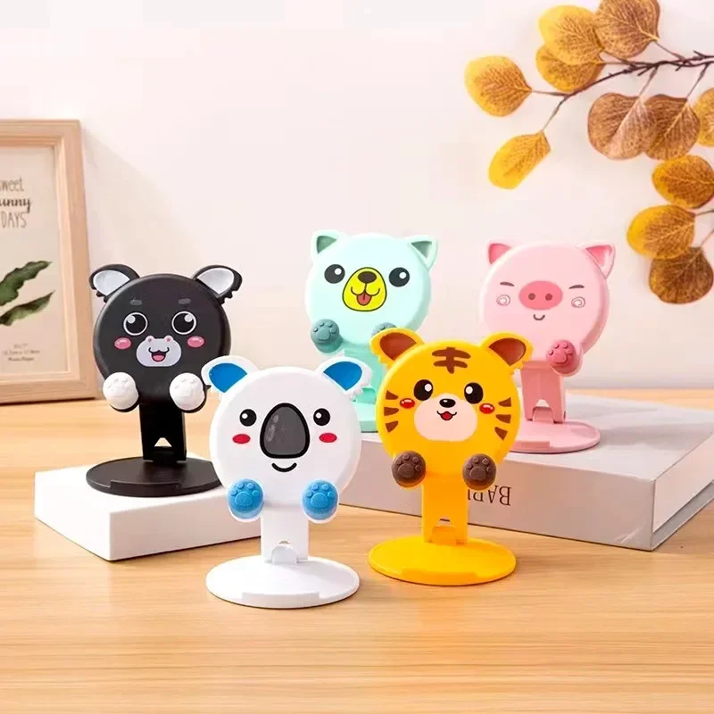 Portable Cartoon Mobile Phone Tablet Holder Desktop Bracket Universal Foldable Lifting Bracket Creative Cute Bracket For Phones