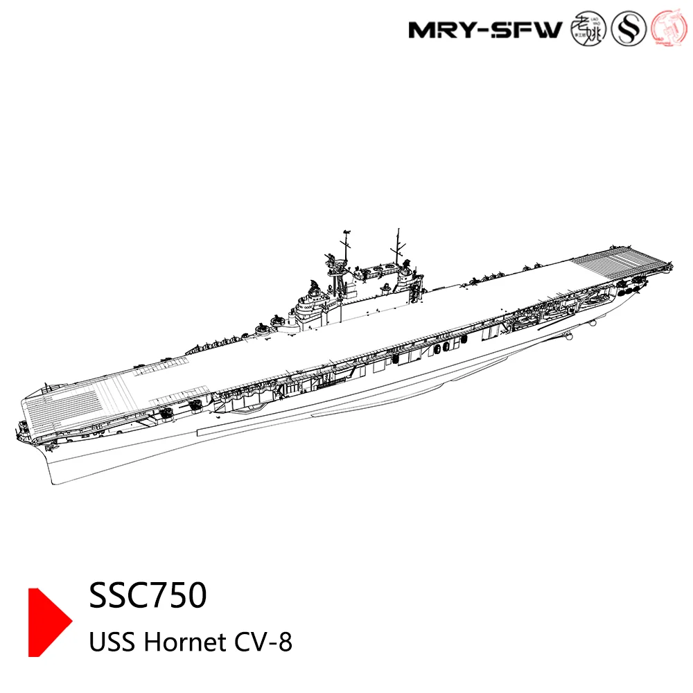 

USS Hornet CV-8 AircraftCarrier SSC750 SSMODEL 1/350 1/700 1/200 Military Model Kit