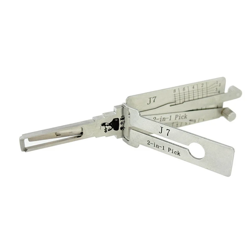 Lishi J7 2 in 1 Lock Pick Decoder Ignition Car door open for FAW J7 Models Vertical milling