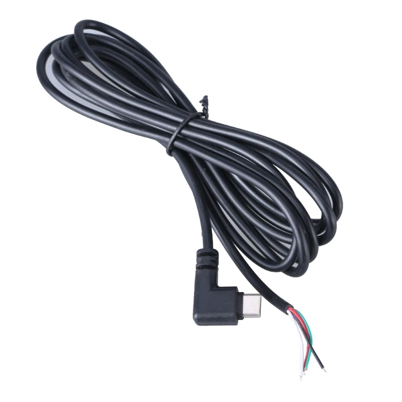 90 องศา/ตรงหัว USB C ถึง 4Pin Bare Wire ปลายเปิดสายไฟ, ประเภท C ชายปลั๊ก Pigtail Extension Cable Line