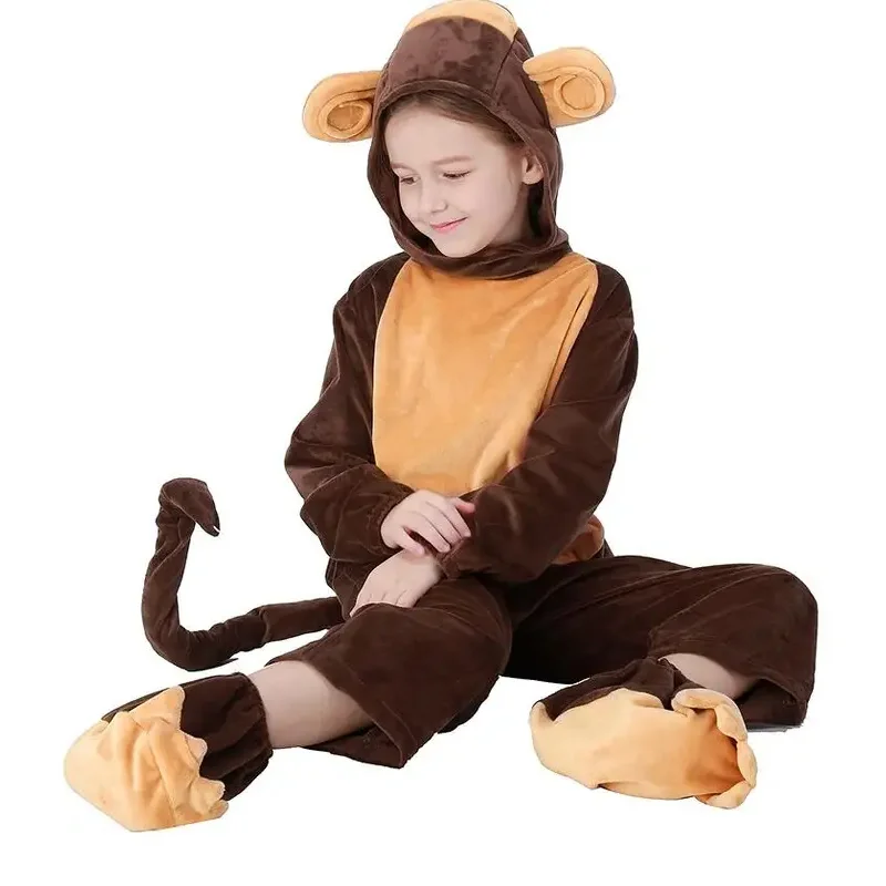 L2025l هالوين 2019 هالوين القرد زي طفل الفتيات الاطفال الحيوان بذلة كرنفال حفلة تأثيري أداء فستان بتصميم حالم Ch