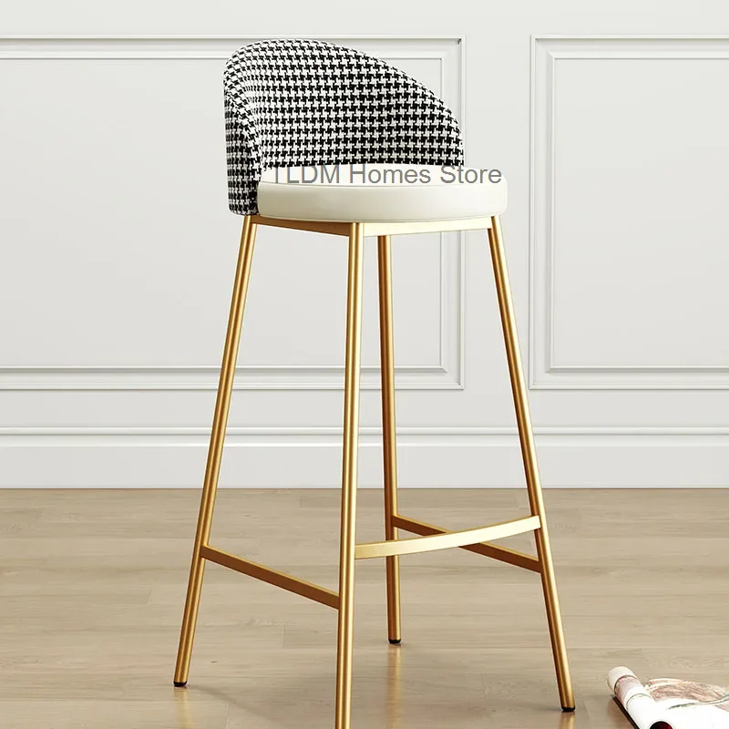 Step Counter Accent High Bar Stool Reception Make Up Gold Vintage Restaurant Bar Stool Luxury Adjustable Taburete Alto Furniture