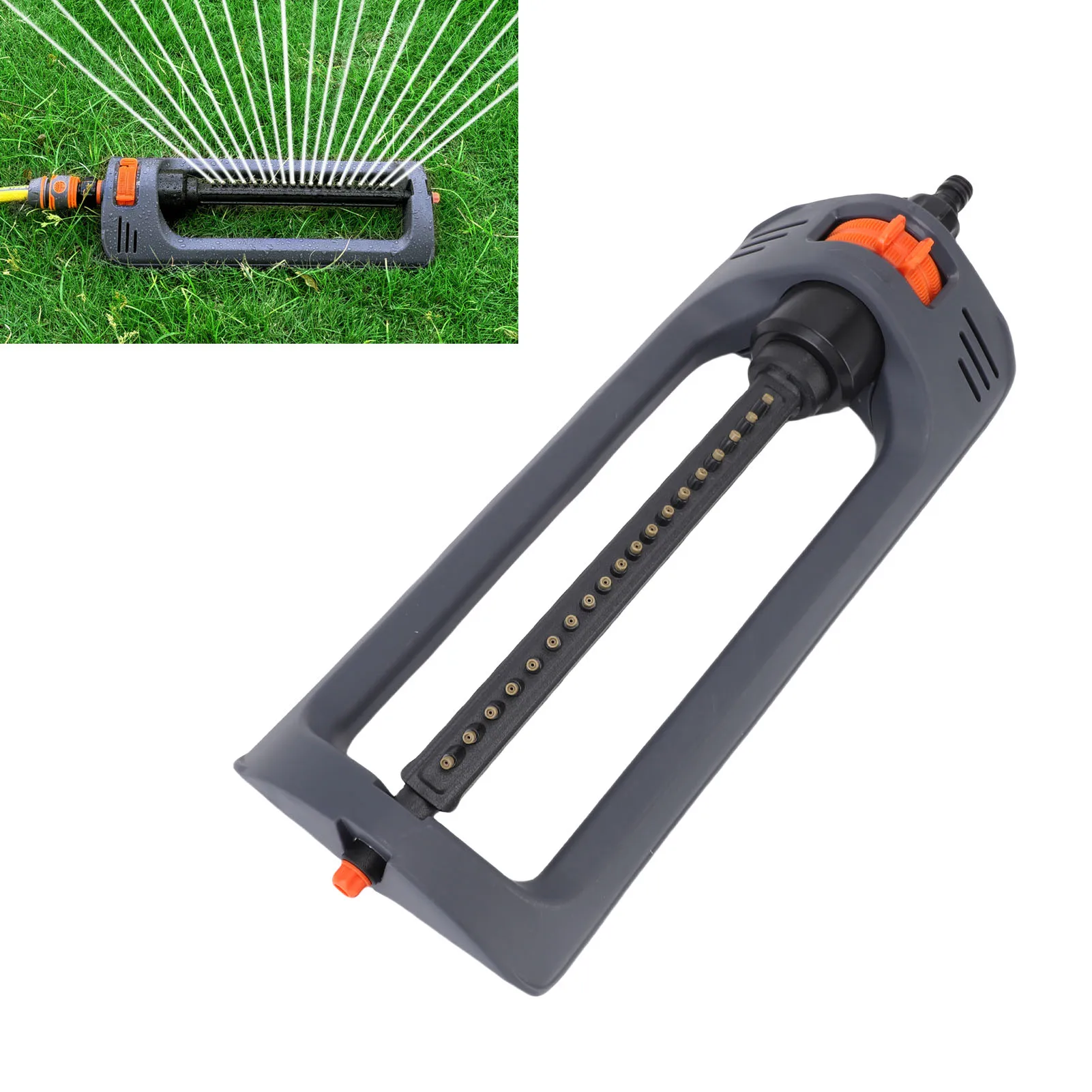 Lawn Sprinkler with Weighted Base 19 Holes Garden Water Oscillating Sprinkler Covers Up to 4000 Sq Ft for Yard Lawn Sprinkler