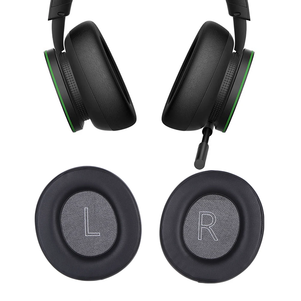Replacement Ear Pads Cushions Memory Foam Ear Cushion Protein Leather Ear Cups Cover for Microsoft Xbox Series Headphones