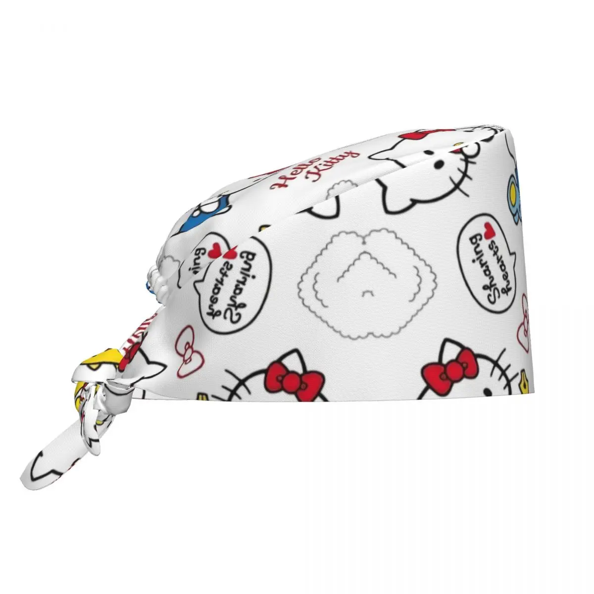 

Custom Hello Kitty Medical Staff Scrubs Hat Unisex Cute KT Cat For Chef Hat Scrub Caps