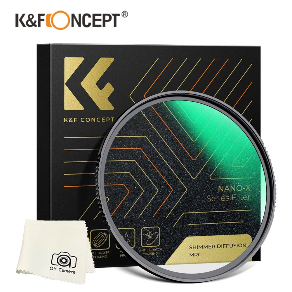 K&F K F Concept Shimmer Diffusion 1 82mm 77mm 72mm 67mm 58mm Filter Glass Glimmer Effect Filter for Camera Lens Glimmerglass