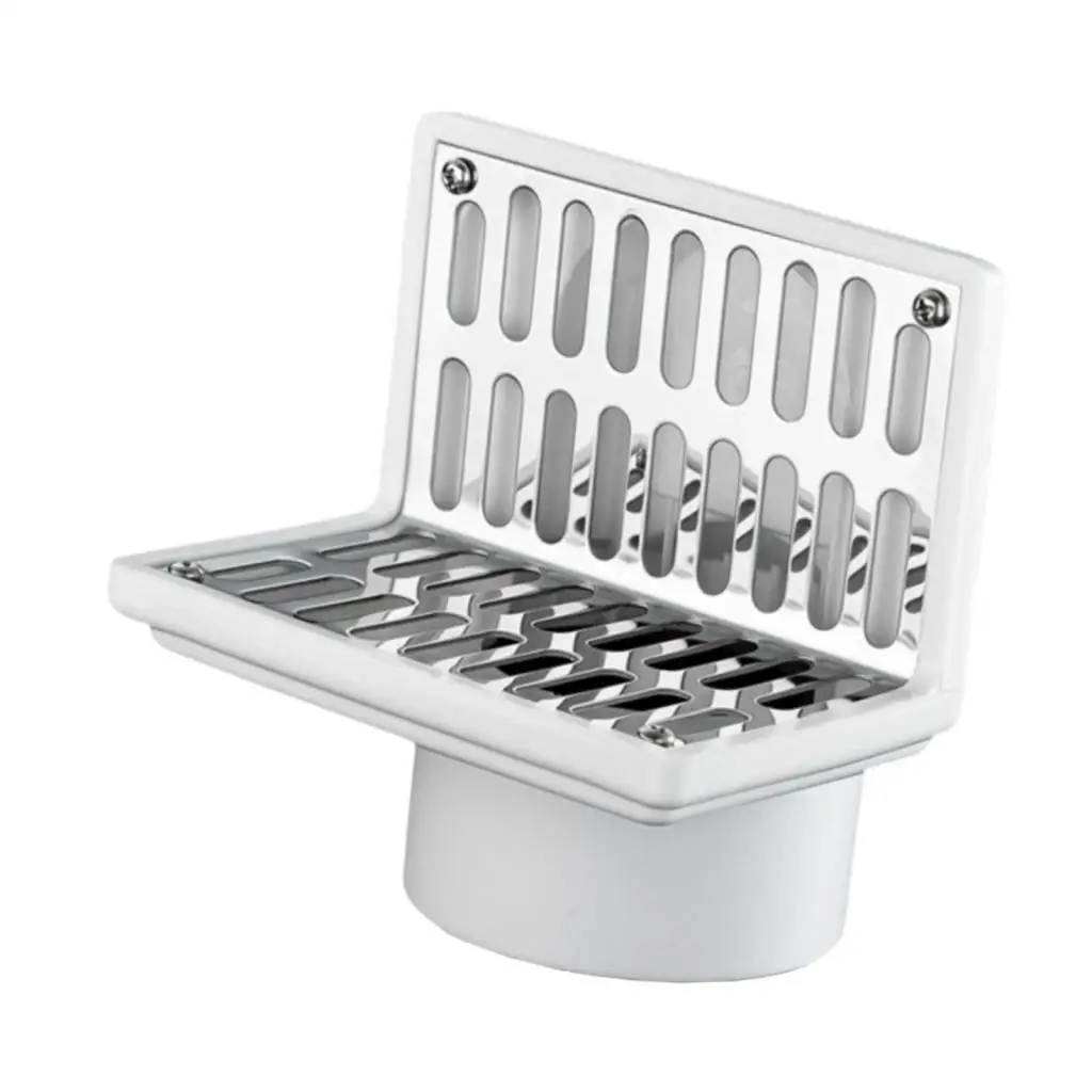 Side Floor Drain Shower Drain Anti Rust Bathroom Corner Side Drain L Shaped Horizontal Drainage for Shower Balconie Bathrooms