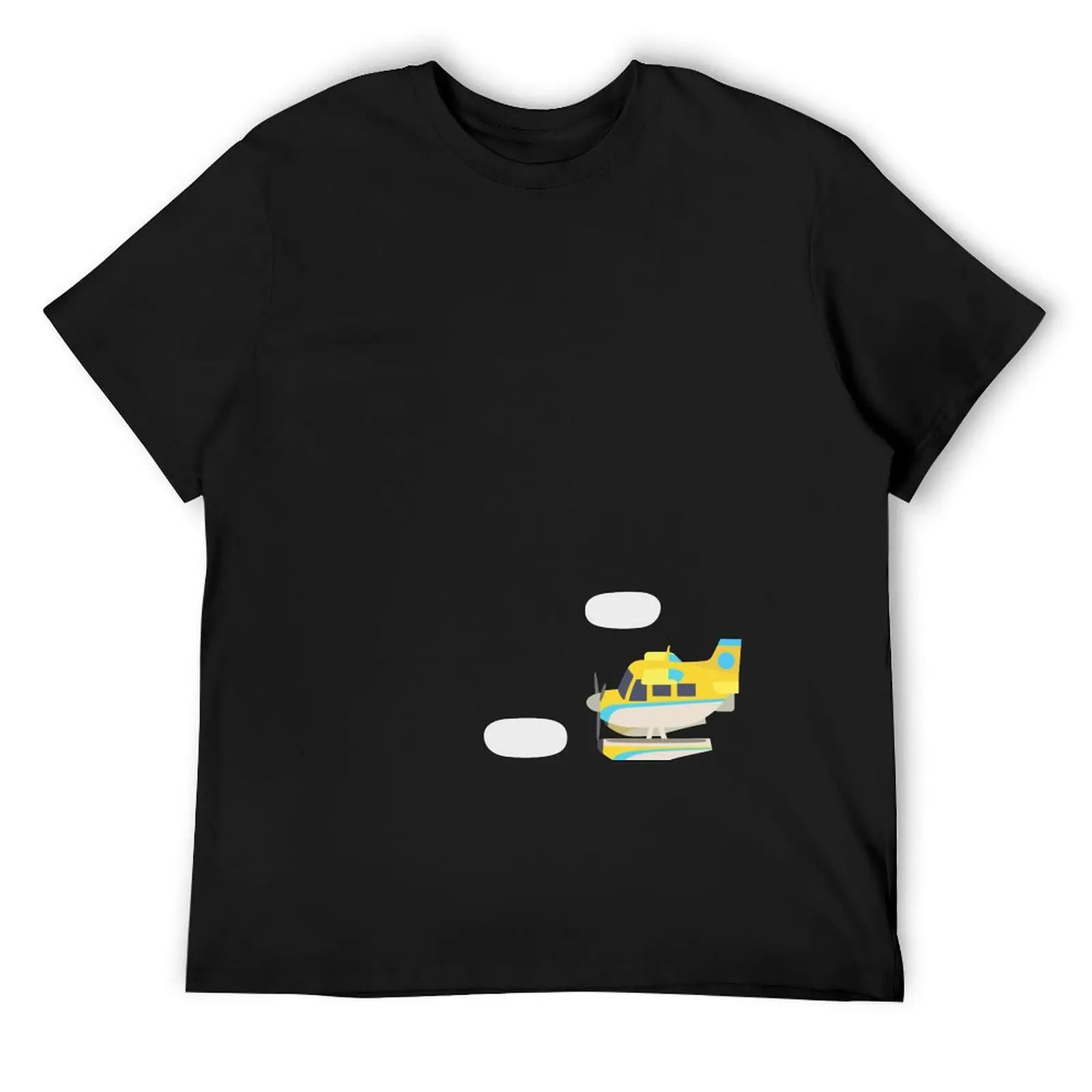 

AC:NH Yellow Floatplane Loading Screen T-Shirt plain funny costumes Luxury man plus size clothes big and tall t shirts for men
