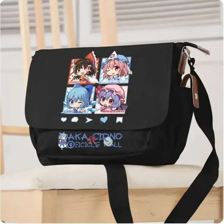 

Anime Touhou Project Hakurei Reimu Cirno Cosplay Casual Oxford Messenger Schoolbag Shoulder Bag Student Teenage Gift B026 hit