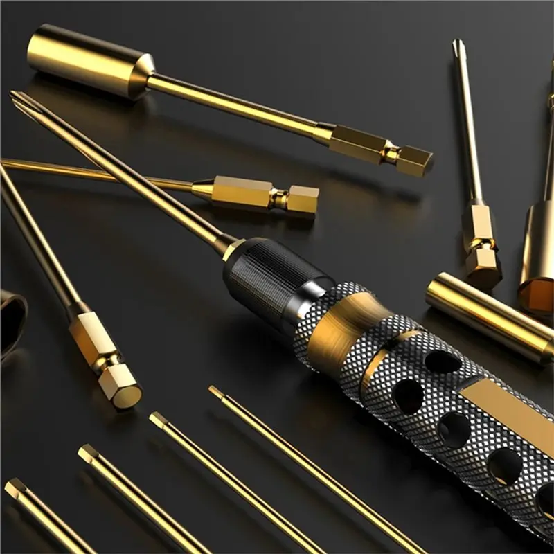 KYCOR-For FPV Drone Repair Tools 13Pcs/Set Includes Hex Screw Driver Screwdriver For Racing Drone Helicopter Cars Boat RC Parts
