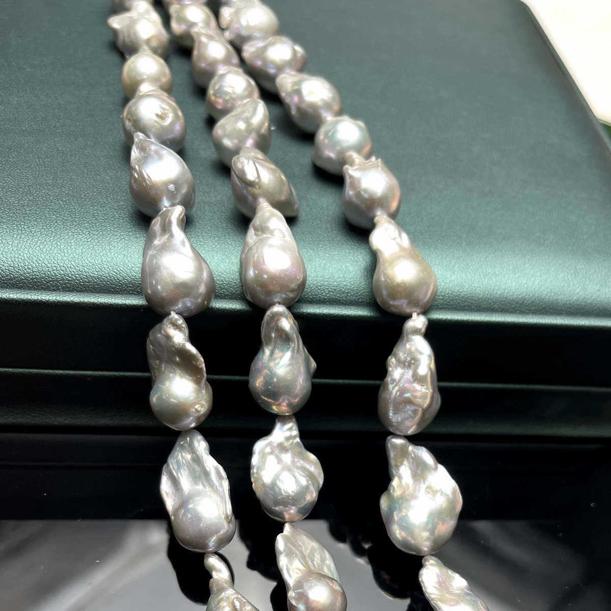 filo-di-perle-d'acqua-dolce-barocche-a-forma-di-coda-di-pesce-15x23mm-perle-grandi-irregolari-grigio-scuro-per-creazione-di-gioielli-e-collane-fai-da-te