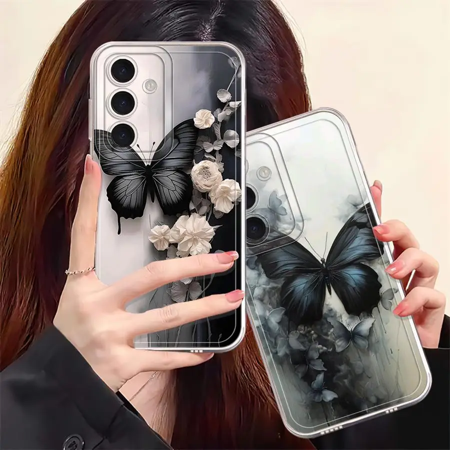 

Чехол для Samsung Galaxy A50 A16 A17 A52 A52s A12 A32 A51 A71 A72 A31 A21s Мягкий чехол для телефона Красивая модная бабочка