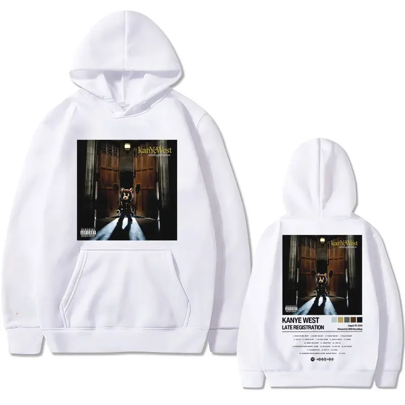 Rapper Kanye West Late Registration Album Cover Print Hoodie Male