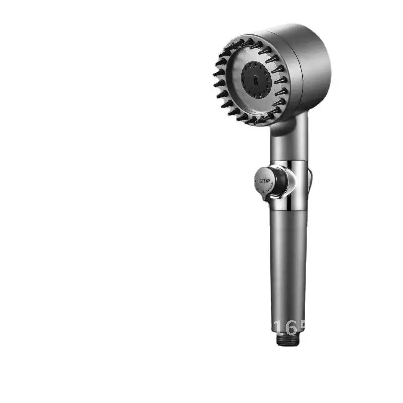 

5-режимная ручная насадка для душа высокого давления с одной кнопкой остановки, аксессуар для ванной комнаты, АБС-пластик, насадка для душа с дождевой насадкой