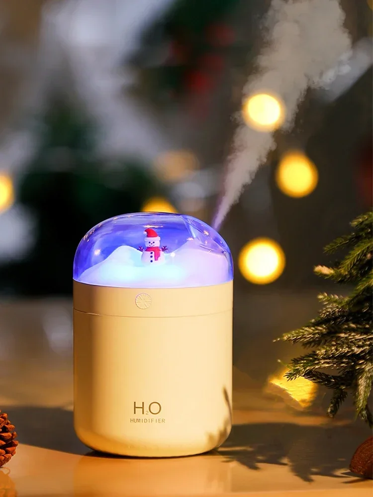 Cute Snowman Desktop Humidifier Car Sprayer Home Accessories 500ml USB Rechargeable Nano Spray Humidifier