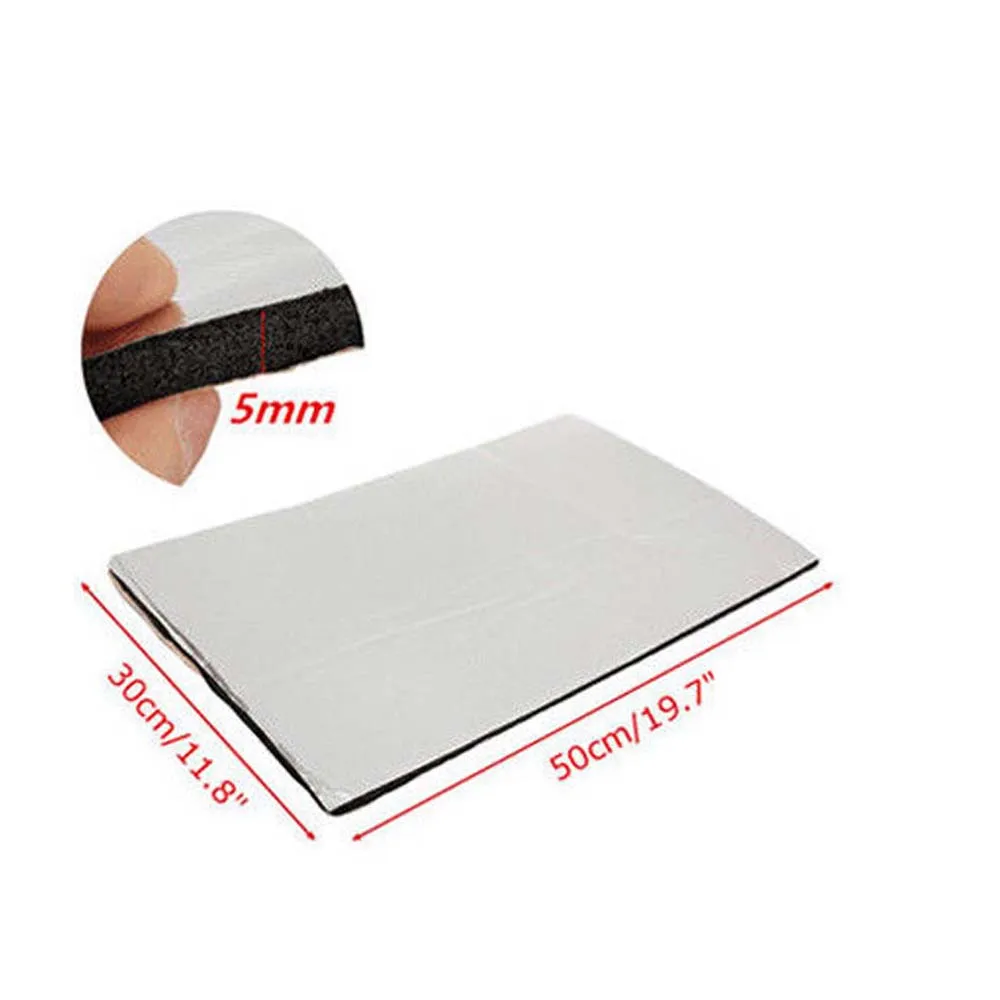 9/12/18/27pcs 50*30cm Sound Deadener Heat Insulation Mat Car Hood Tail Cover Armaflex Sound Proofing Deadening Insulation Pad