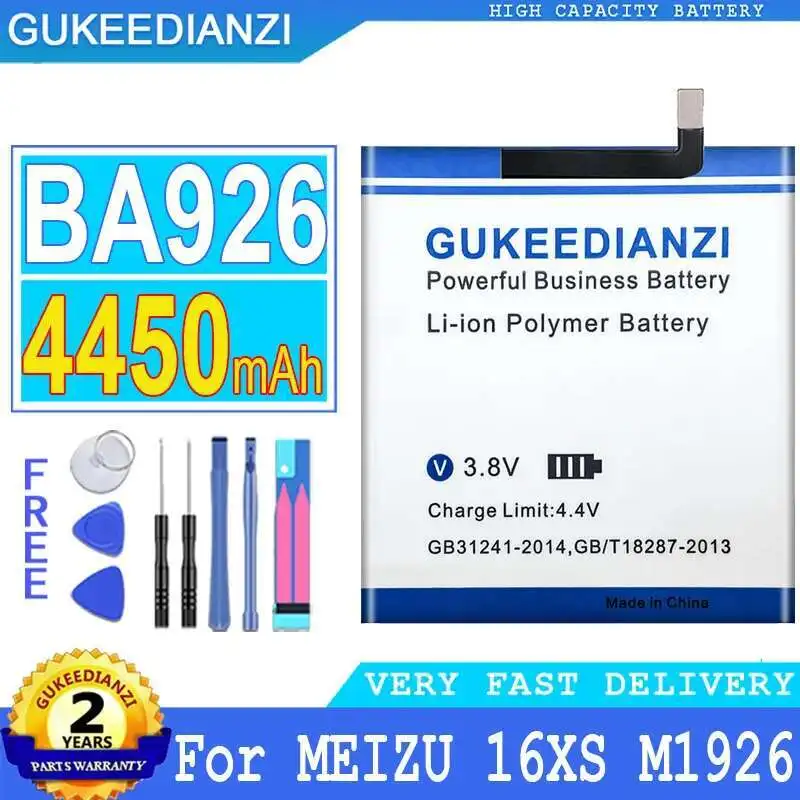 

For Meizu 16XS M1926 M926H M926Q M926 Mobile Phone Battery 4450Mah BA926 Long Lasting Premium Replacement