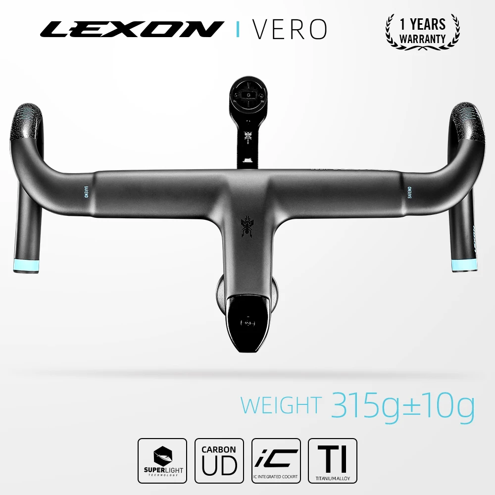 LEXON Carbon Road Handlebars Ultralight Full Inner Cable Vero Integrated Bike Racing Bent Bar Cycling Bicycle Accessories