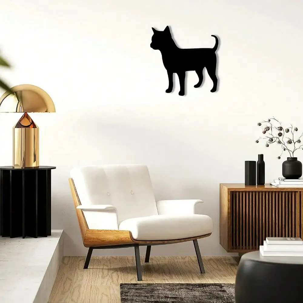 CIFBUY Chihuahua Dog Metal Wall Art Pet Memorial Sign Hanging Home Decor