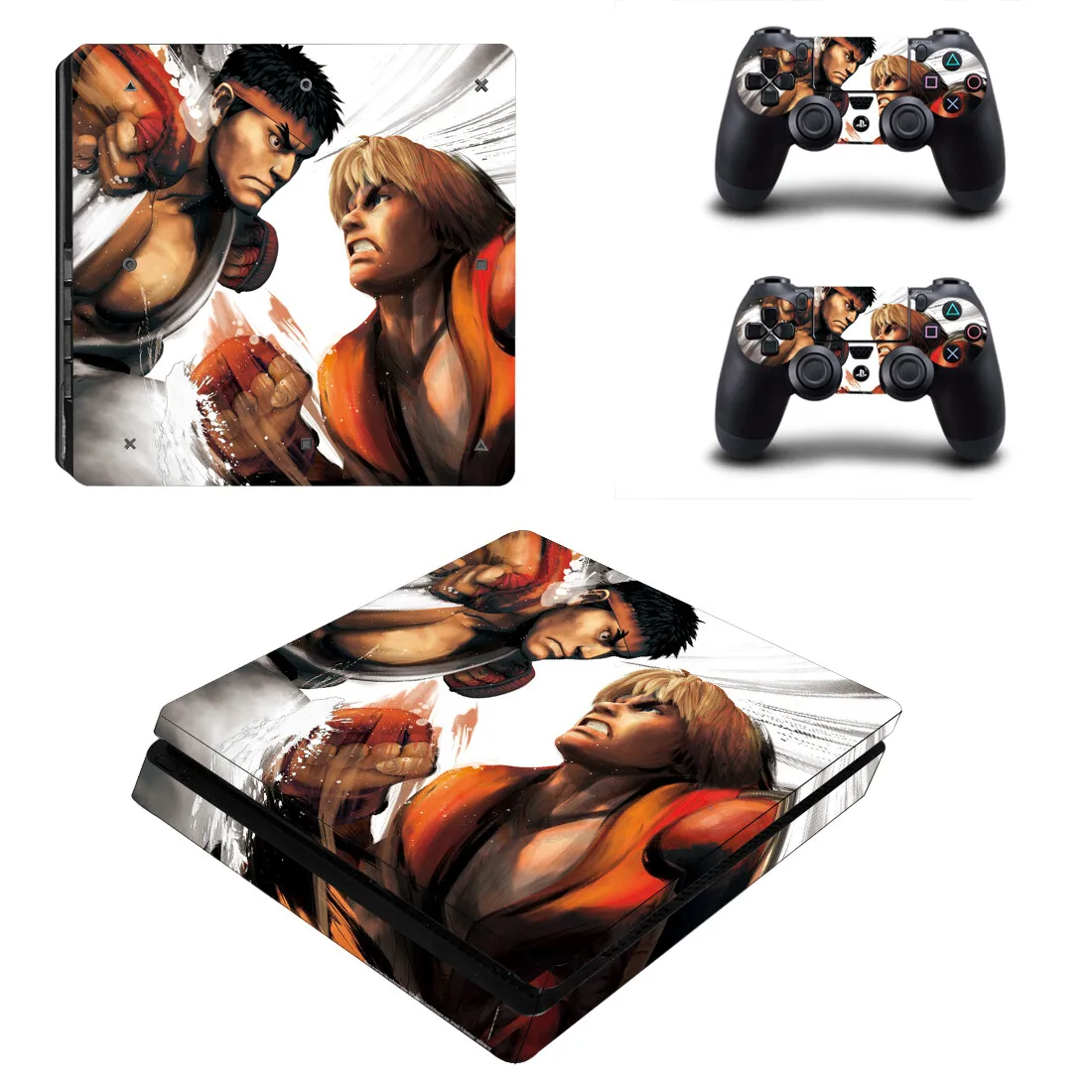 Street Fighter PS4 Slim Skin Sticker Decal Cover Protector For Console and Controller Skins Vinyl