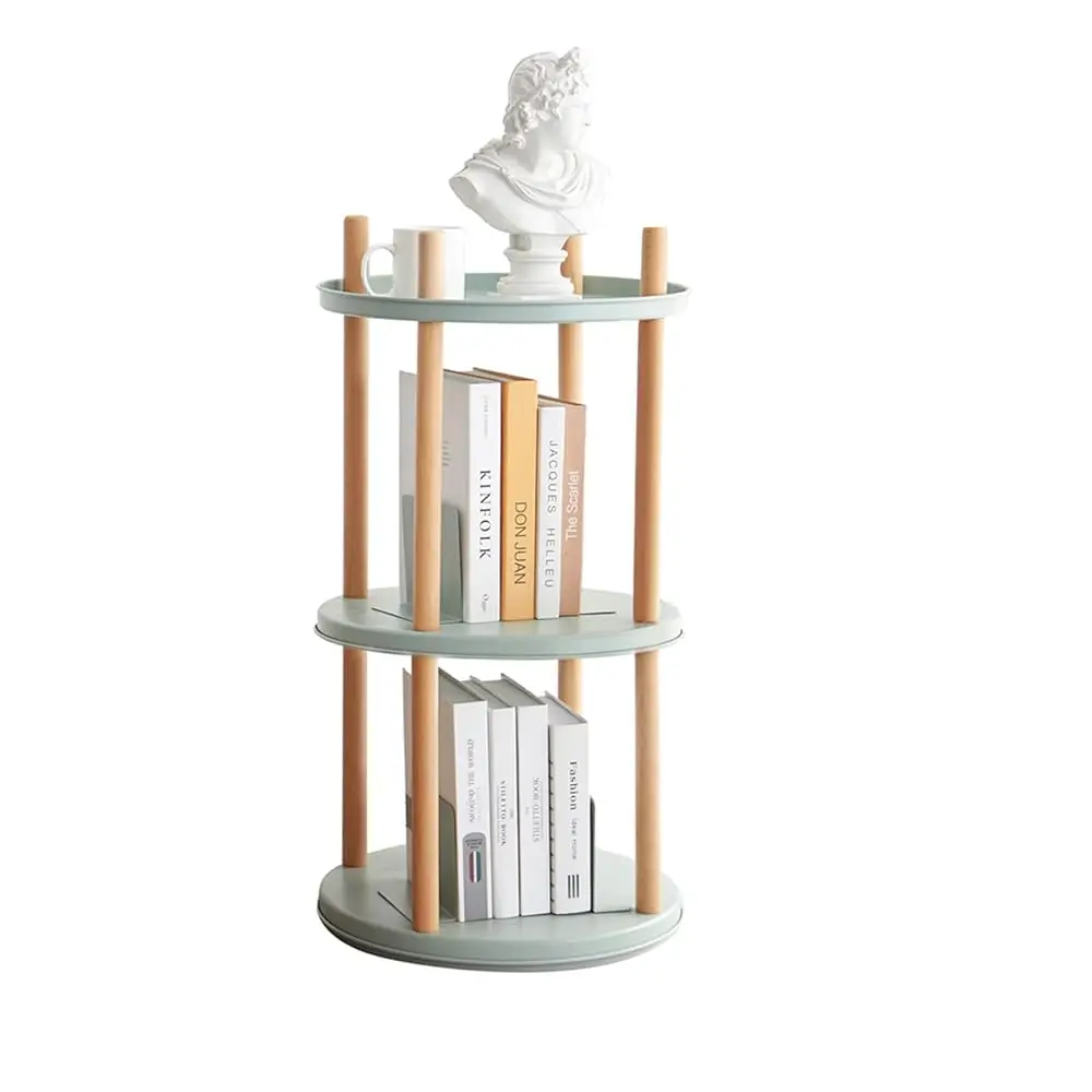 

Rotating Storage Shelf, Adjustable 3-Tier Bookshelf, Bookcase W/Large-Capacity Storage Space, Multifunctional Storage Rack,