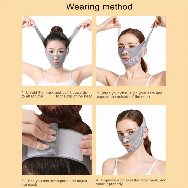 Face Lifting Tape Herbruikbaar V-lijnmasker Gezichtsafslankband Elastisch verband voor gezichtslifting Beauty Tools Dubbele kinreductiemiddel
