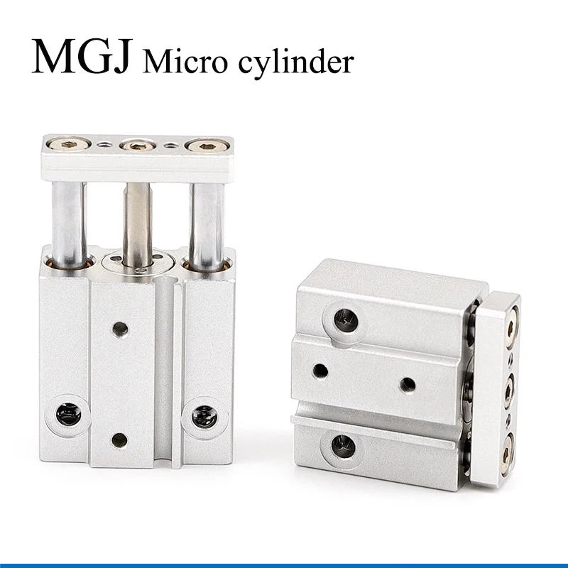 Pneumatic Small Three-axis Cylinder Three-rod Micro Cylinder with Guide Rod MGJ6-5 MGJ6-10 MGJ6-15 20 MGJ10-5 MGJ10-10 15 20 25