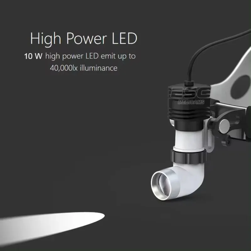 Dental Surgical Headlight LED Wireless High Power 10 Watt Light Source