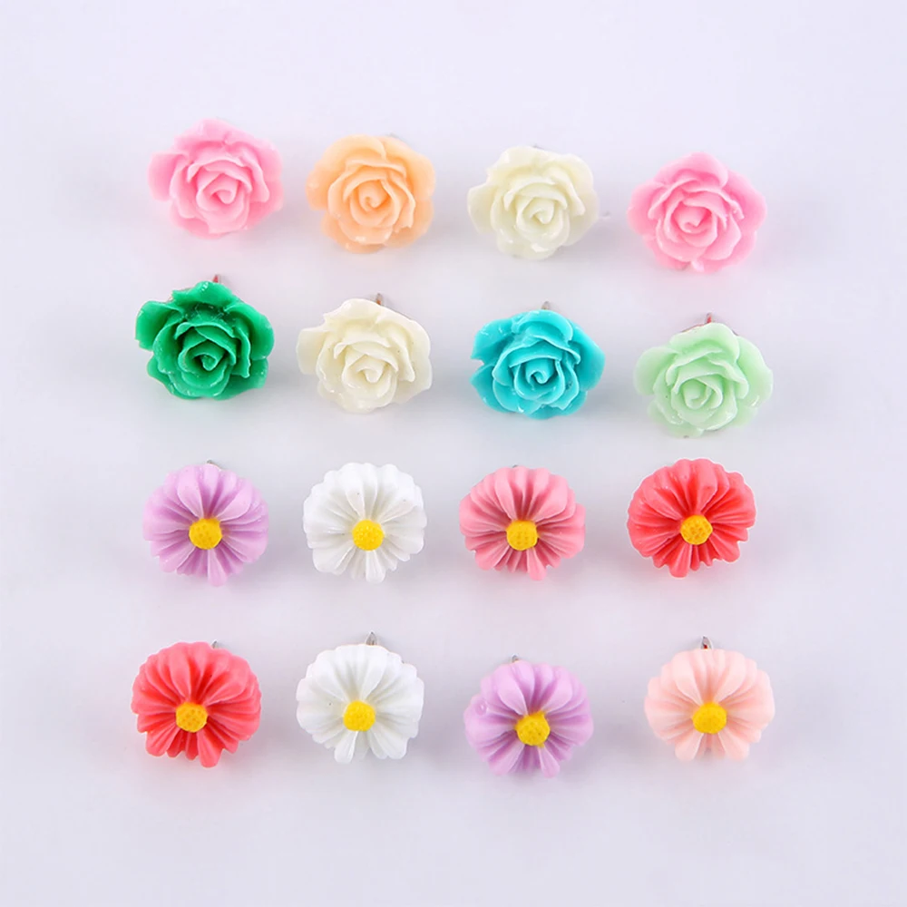 

PushPin Board Drawing Office Binding Supplies Thumbtack Flower Shape Push Pins