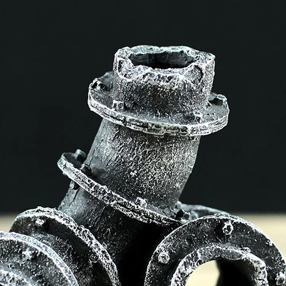 

1Pcs Resin Aquarium Piping Landscape Ornament Adornment Fish Tank Decor Realistic Natural Simulation Safe Fish Environment