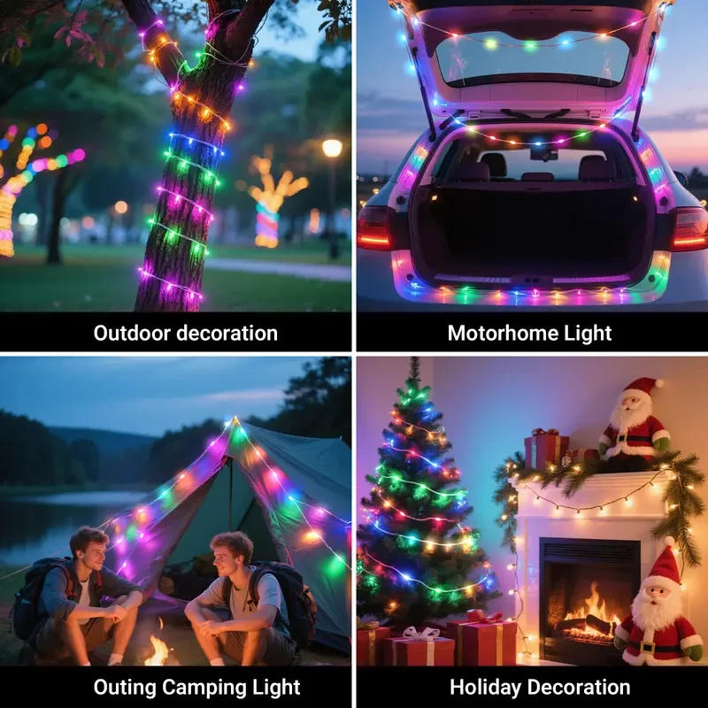 Fairy Light String Led String Light Bluetooth RGBIC Christmas Light String For Bedroom Garden Party Christmas Decoration 5/10M