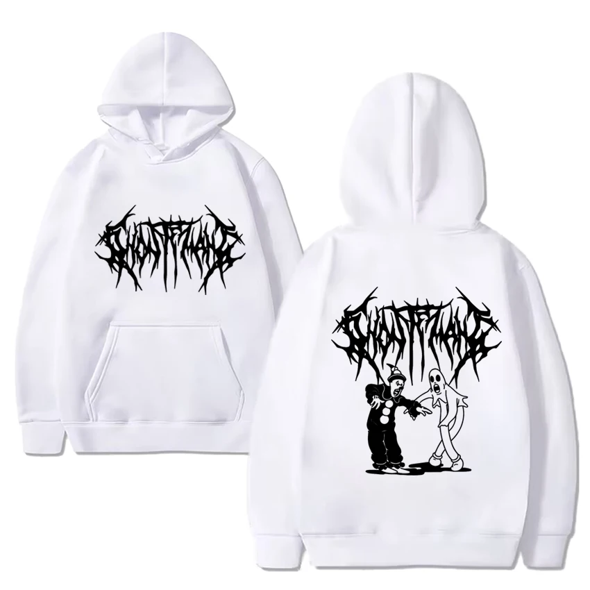 Hoodie preto unissex Suicideboys com estampa hip-hop, streetwear casual de grandes dimensões, camisola polar, manga longa, vintage, homens, mulheres, 2024