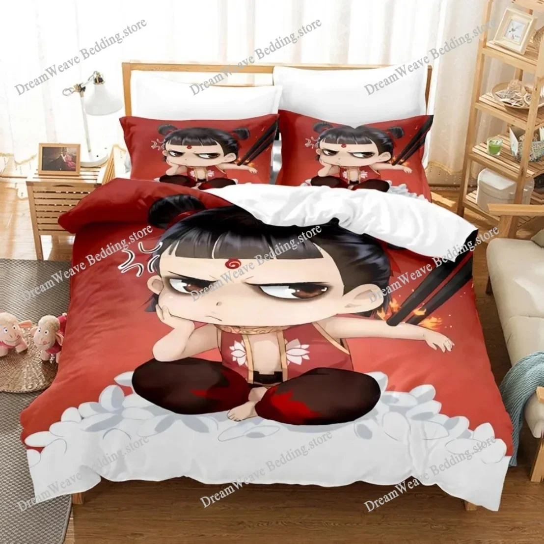2025 Chinese Animation Nezha Quilt Cover3D Printing Home Bedding Comforter Set Adult Comforter Set Children's Quilt Cover963