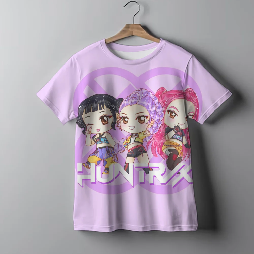 أزياء عارضة الاطفال تي شيرت KPop شيطان الصيادين بارد الفتيات المحملة أعلى مضحك هدية لمحبي التي شيرت-KPop شيطان الصيادين الملابس