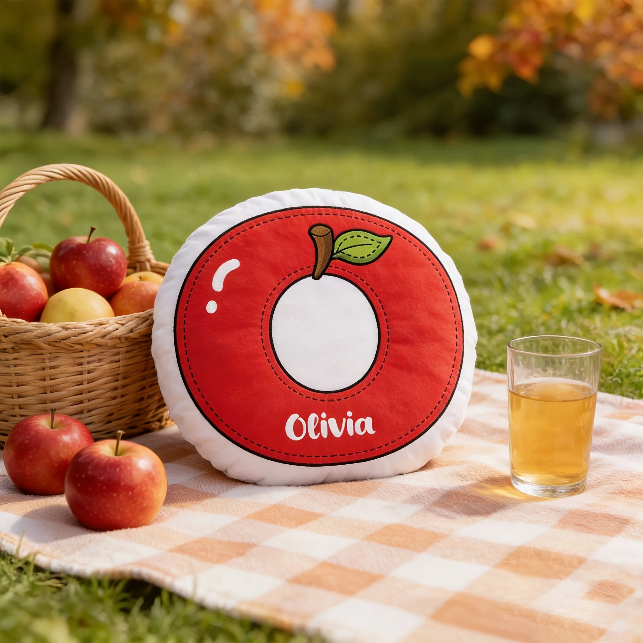 Personalized Stuffed Apple Letter Pillow Cute Alphabet Cushion for Desk Decor Back to School First Day Teacher Thank You Gift