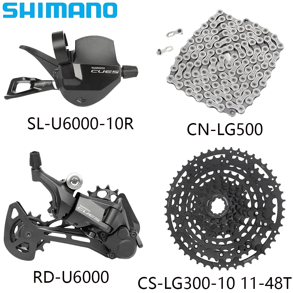 SHIMANO 10 Speed U6000 Derailleur Kits CS-LG300-10 48T CS-LG400-10 43/48T Cassette CN-LG500 Chain For MTB Bike Original Parts