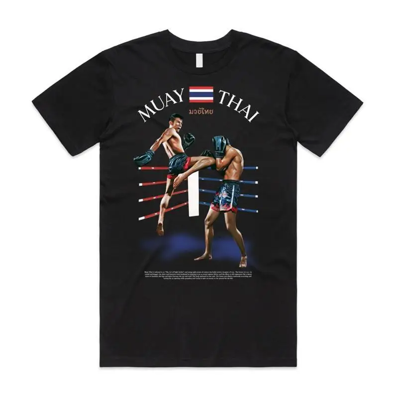 Muay Thai Vintage Style T Shirt Kick Boxing Martial Arts