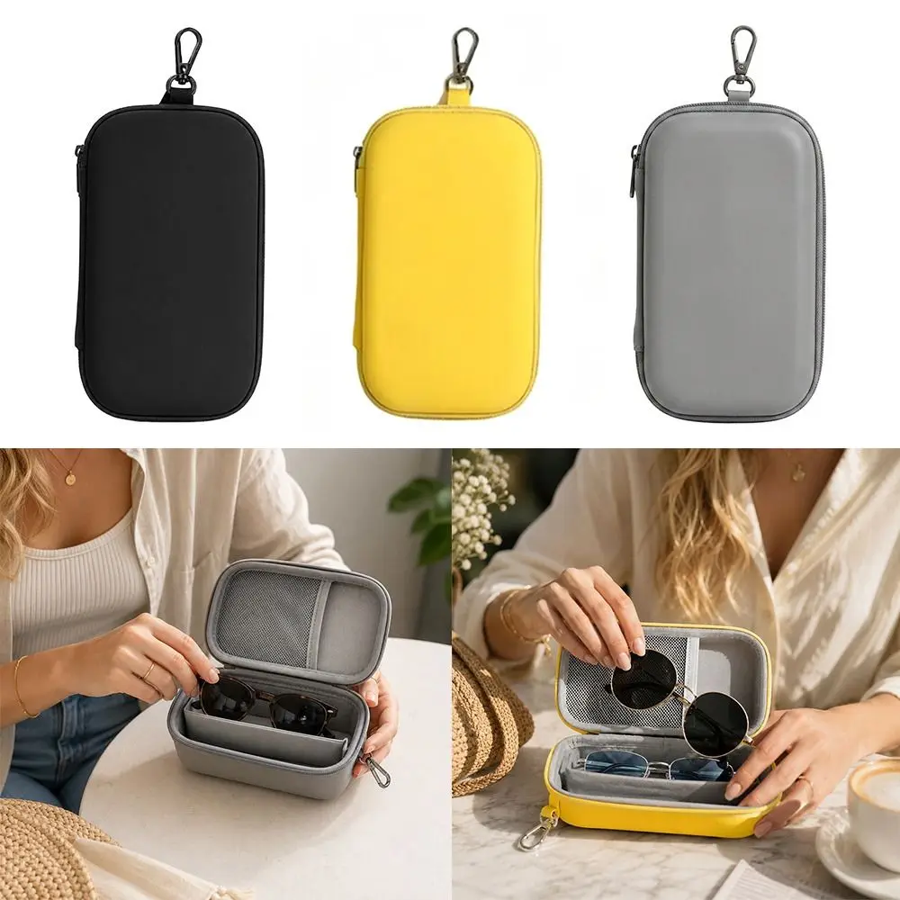 New Hard Shell Glasses Case Waterproof Large Capacity Sunglasses Protective Case 2 In 1 Shockproof EVA Glasses Case