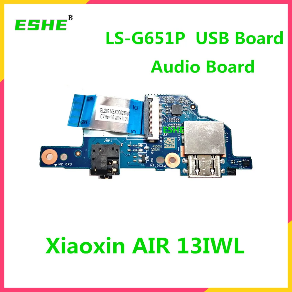 

LS-G651P USB Board Audio Board with Lcd cable For Lenovo Xiaoxin AIR 13IWL notebook LS-G651P Audio Sound Card Headphone Boar