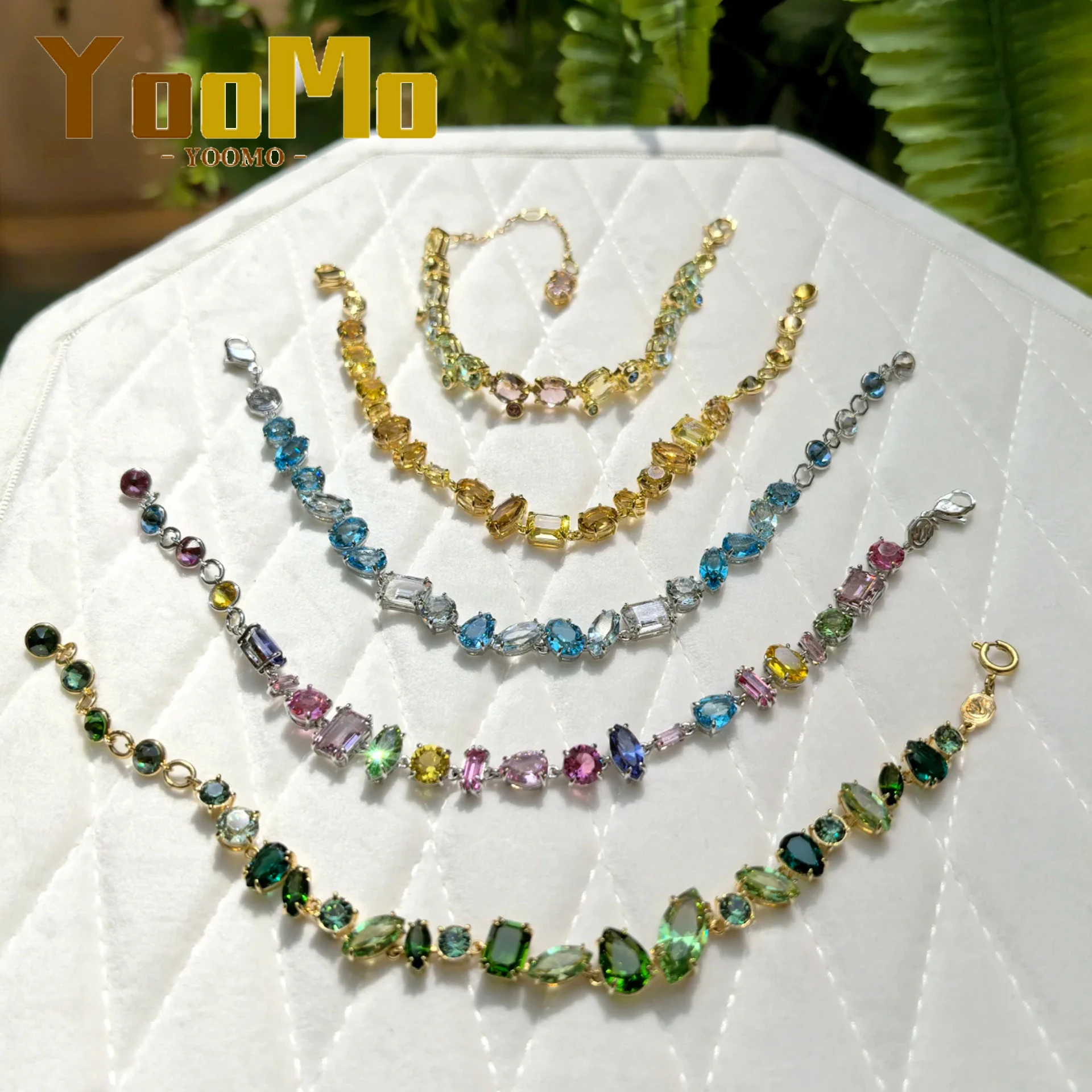 

Candy Series Green Pink New Caramel Color Caramel Luxurious Crystal Necklace Earring High Quality Party Exquisite Gift for Women