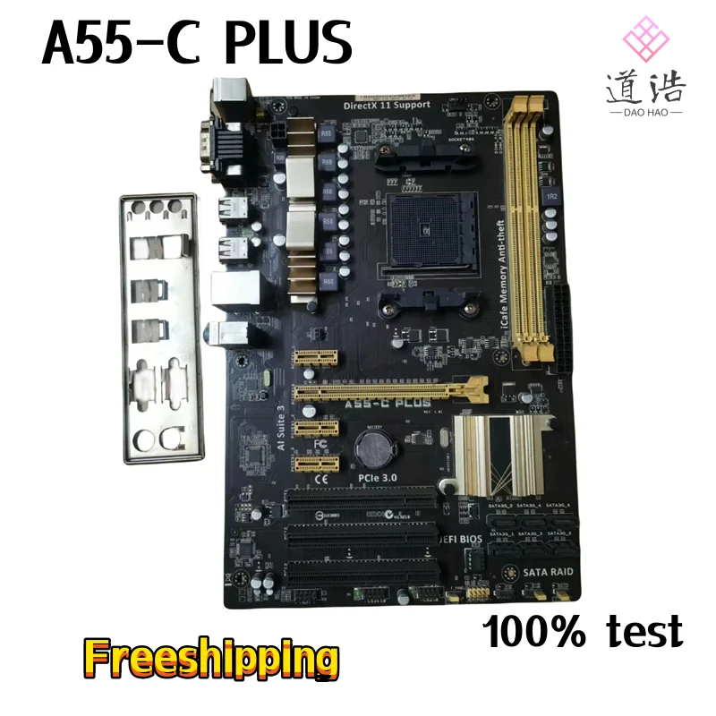 

For A55-C PLUS Motherboard 16GB SATA3.0 Socket FM2+ DDR3 ATX A55 Mainboard 100% Tested Fully Work