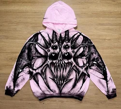 y2k Wome clothing hoodies Printed Pattern Pullover Sweatshirt streetwear Oversized  Punk Vintage kpop cool long-sleeved tops