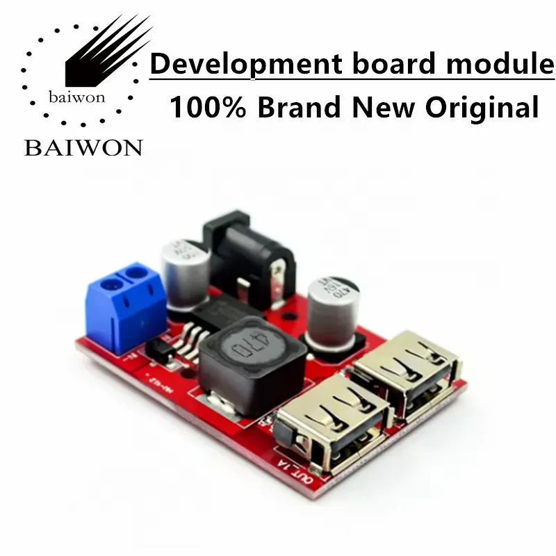 DC DC buck power module, dual USB car charging, solar 3A voltage regulator board, 6-40V to 5V high efficiency