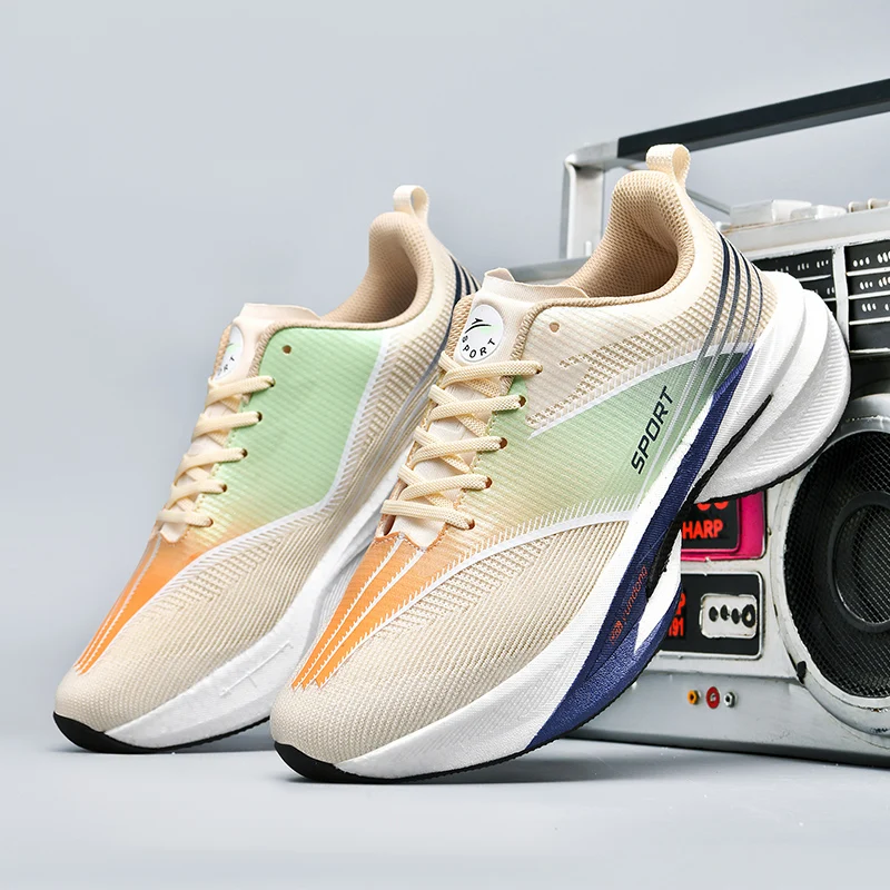 

Men Running Shoes Outdoor Breathable Carbon Plate Sports Women Shoes Men Comfortable Wear-resistant Anti-slip Casual Shoes Men